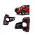 Grade do farol de milha hilux toyota de 2018 a 2020 lado direito preto brilhante com motor verona picape - Imagem 1