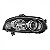 Farol palio fiat de 2009 a 2020 e siena fiat de 2009 a 2012 lado esquerdo preto com anel cromado bola - Imagem 2