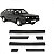 Friso passat volkswagen de 1983 a 1988 lateral preto perfil baixo quatro portas seis peças - Imagem 1