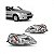 Farol civic honda de 1999 a 2000 lado esquerdo cromado com cúpula âmbar - Imagem 1