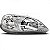 Farol civic honda de 1999 a 2000 lado esquerdo cromado com cúpula âmbar - Imagem 2