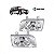 Farol sportage kia de 1998 a 2002 lado esquerdo com lâmpada - Imagem 1
