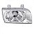 Farol sportage kia de 1998 a 2002 lado esquerdo com lâmpada - Imagem 2