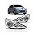 Farol 207 peugeot de 2009 a 2015 lado direito cromado manual - Imagem 1