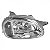 Farol corsa chevrolet de 2000 a 2009 lado esquerdo carcaça cinza - Imagem 2
