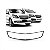 Moldura da grade do radiador do para choque agile chevrolet de 2009 a 2014 e montana chevrolet de 2011 a 2021 inferior preta - Imagem 1