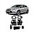 Kit de farol auxiliar focus ford de 2014 a 2015 cromado com grade e botão universal - Imagem 1