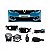 Kit farol auxiliar sandero renault de 2014 a 2019 com grade e moldura inferior para choque cromada - Imagem 1