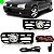 Kit farol auxiliar golf volkswagen de 1999 a 2006 com grade aro cromado e botão universal - Imagem 1
