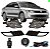 Kit farol auxiliar jetta volkswagen de 2015 a 2018 sedã com grade - Imagem 2
