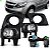 Kit farol auxiliar agile chevrolet de 2009 a 2014 com grade - Imagem 2