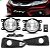 Kit farol auxiliar city honda de 2014 a 2017 com grade e aro preto - Imagem 2