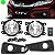 Kit farol auxiliar city honda de 2014 a 2017 com grade e aro preto - Imagem 1