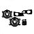 Kit farol auxiliar city honda de 2014 a 2017 com grade e aro cromado - Imagem 3