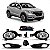 Kit de farol auxiliar hrv honda de 2015 a 2018 com grade e aro cromado - Imagem 1