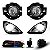 Kit de farol auxiliar march nissan de 2014 a 2020 com grade cromada - Imagem 2