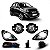 Kit de farol auxiliar march nissan de 2014 a 2020 com grade cromada - Imagem 1