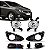 Kit de farol auxiliar hb20 e hb20s hyundai de 2012 a 2015 com grade e botão universal - Imagem 1