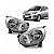Farol march nissan de 2011 a 2013 lado direito cromado manual - Imagem 1