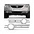 Moldura inferior para choque para farol auxiliar fox volkswagen de 2007 a 2008 cromada par - Imagem 1