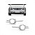 Moldura inferior para choque para farol auxiliar fox volkswagen de 2004 a 2009 cromada par - Imagem 1