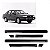 Friso lateral santana volkswagen de 1991 a 1998 preto e cromado GLS quatro portas seis peças - Imagem 1