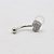 BN30 Navel Piercing Coração Cravejado Pedra Zirconia Ródio - Imagem 1