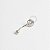 BN32 Navel Piercing Pedra Zirconia Ródio - Imagem 1