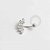 BN40 Navel Piercing Cluster 6 Pedras Ródio - Imagem 1