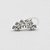 MBA18 Microbell Cluster 6 Zirconia Navete  Banho Ródio - Imagem 1