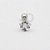 MBA44 Microbell Estrela Zirconia (P) Banho Rodio - Imagem 1