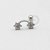 MBA50 Microbell 02 Flores Cravejadas Zirconia Banho Rodio - Imagem 1