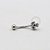 MBA97 Microbell Curvo Trevo 3 Zirconia Banho Rodio - Imagem 1