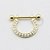 AR16 Argola Haste Reta CZ Frontal Banho Ouro - Imagem 1