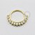 AR38 Argola Torção Cravejada Frontal  10mm  Banho Ouro - Imagem 1