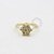 AR45 Argola Fina Floco de Neve CZ Banho Ouro - Imagem 1
