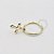 AR46 Argola Pingente Cruz Chapa Banho Ouro - Imagem 1