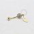 BN11 Navel Piercing Pedra Cristal Pingente Pena Banho Ouro 18K - Imagem 1