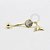 BN14 Navel Piercing Pedra Cristal Pingente Calda Sereia Banho Ouro 18K - Imagem 1