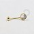 BN16 Navel Piercing Zirconia Banho Ouro 18K - Imagem 1