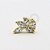 MB02 Microbell Reto Cluster Folhas CZ  Banho Ouro - Imagem 1