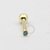 MB33 Microbell Pedra Azul P Banho Ouro - Imagem 1