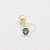 MB34 Microbell Pedra Azul  G Banho Ouro - Imagem 1