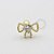 MB36 Microbell Laço com Zirconia Banho Ouro - Imagem 1
