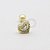 MB40 Microbell Coração com Pedra Zirconia Banho Ouro - Imagem 1