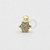MB48 Microbell Floco Neve Cravejado Zirconia Banho Ouro - Imagem 1