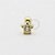 MB61 Microbell Reto Estrela 1 Pedra Zirconia Banho Ouro - Imagem 1
