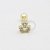 MB81 Microbell Trevo com Zirconias Banho Ouro - Imagem 1