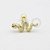 MB99 Microbell Cobra Olho Zirconia Banho Ouro 18K - Imagem 1