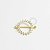 MM06 Piercing Mamilo Circulo Cravejado Banho Ouro - Imagem 1